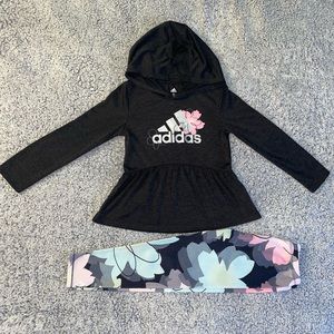 GIRLS SIZE 6 ADIDAS FLORAL OUTFIT